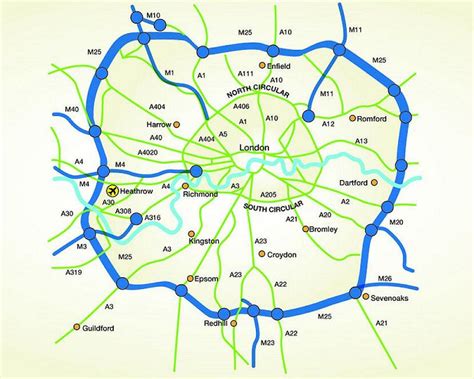 M25地図-地図のm25(イギリス)