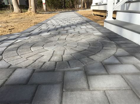 Cambridge Paver Walkway, Classic 6x9 onyx/natural herringbone pattern ...