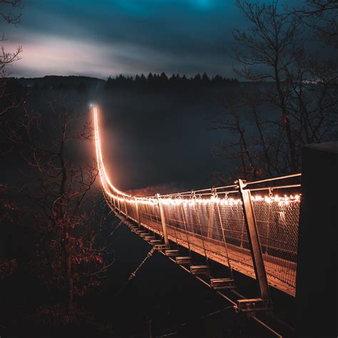 Bridge Night Fog Trees Wallpapers - Wallpaper Cave