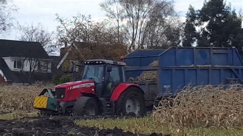 Massey Ferguson tractor stuck in mud on Stirrups Farm in Lowton - YouTube