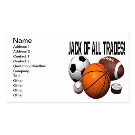 Jack Of All Trades Business Card | Zazzle