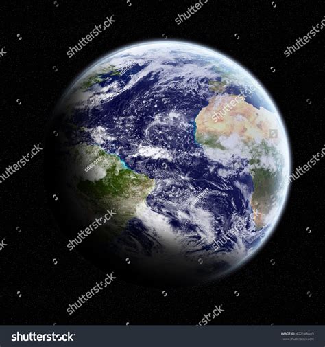 View Planet Earth Space During Sunrise Stock Illustration 402148849 ...