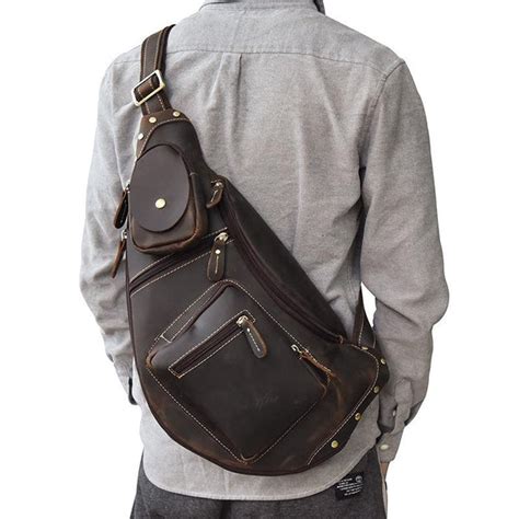 COOL LEATHER MENS SLING BAG SLING Shoulder BAG Chest Bags FOR MEN – iwalletsmen