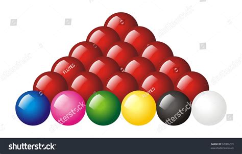 Snooker Balls Of Various Colors Arranged In Rows Stock Photo 92089259 : Shutterstock