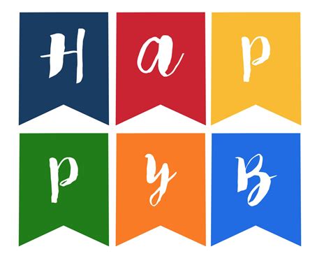 Happy Birthday Banner Free Printable