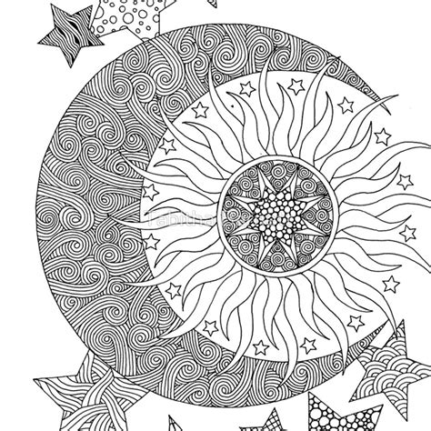 Sun Moon Stars Drawing at GetDrawings | Free download