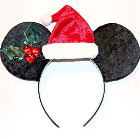 Christmas Santa Mickey Minnie Ears, Mouse Ears, Mickey Ears, Disney Ears, Christmas Ears, Santa ...