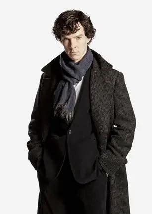 Roll sherlock scarf cashmere thickening Sherlock Holmes is watching U ...