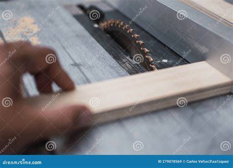 Circular Saw for Wood in Operation Stock Image - Image of human ...