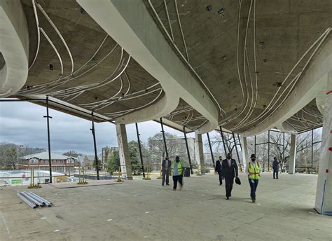 Construction images of the Arkansas Museum of Fine Arts reveal the completion of its pleated ...