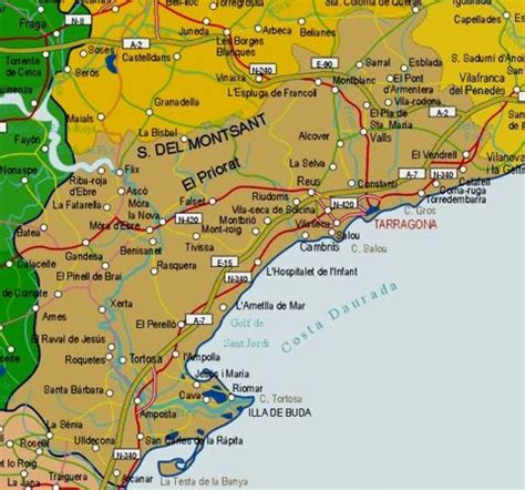 Province of Tarragona road map | Gifex