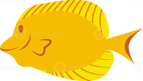 Exotic Ocean Fish Simple Flat Clip Art 22351925 PNG