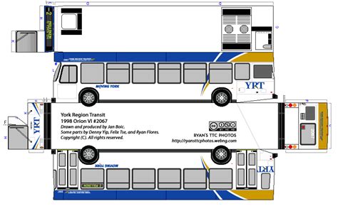 SP. Papel Modelismo: PaperBus 1998 Orion VI - York Region Transit