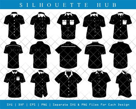 Short Sleeve Shirt SVG, Shirt Silhouette, Plain Shirt Svg, Shirt Icon Svg, Man Dress Svg, Men ...