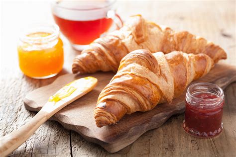 Download Viennoiserie Breakfast Jam Still Life Food Croissant 4k Ultra HD Wallpaper