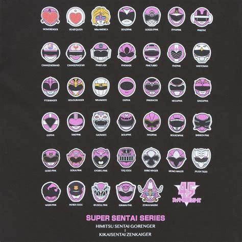 Super Sentai 45th Anniversary Pink Ranger T-Shirt