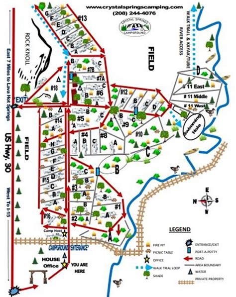 Crystal Springs Campground Map in 2022 | Crystal springs, Campground, Map