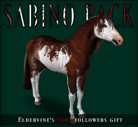 Sims Horses: Sabino markings by Eldervine Fields