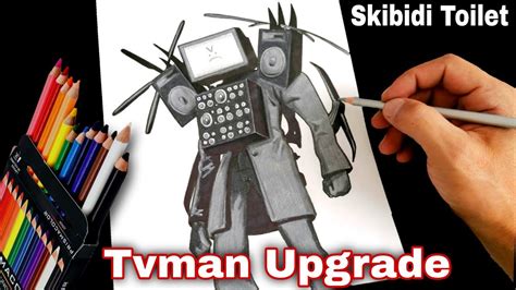 Dibujando Skibidi Toilet Titan Tvman Upgrade Drawing Skibidi Toilet ...