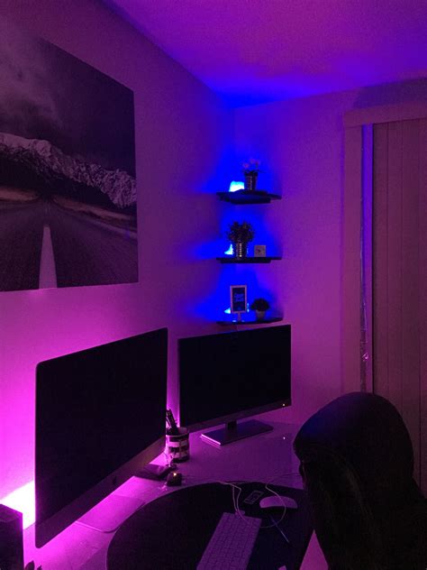 Home Office Led Mood Lighting setup. Light strip from IKEA DIODER LED lighting strip f… | Led ...
