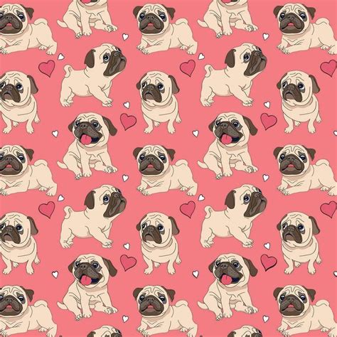 Cute pugs, Pug cartoon, Pug wallpaper