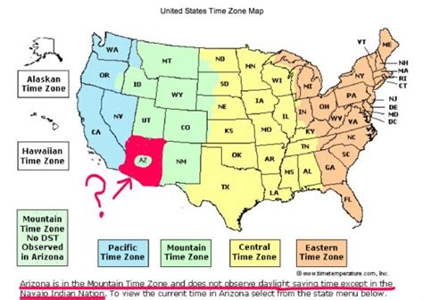 Arizona Time Zone Map - United States Map