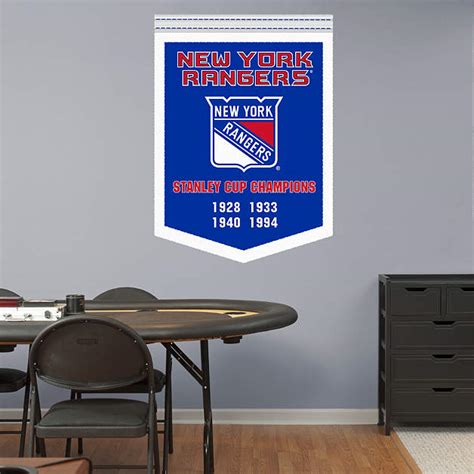 New York Rangers Stanley Cup Champions Banner Wall Decal | Shop Fathead ...