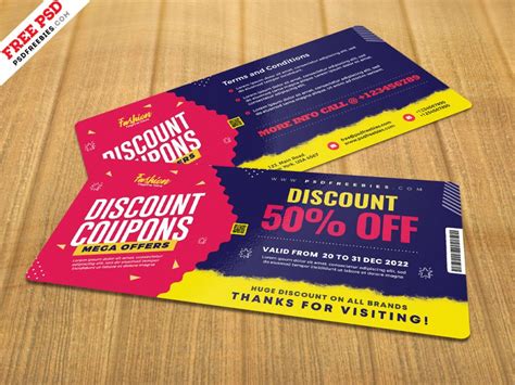 Free Discount Coupon Template PSD – Download PSD