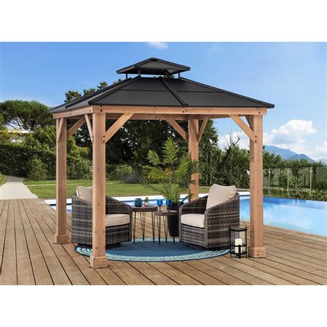 Berkley Jensen Hardtop 8' x 8' Gazebo | Hardtop gazebo, Gazebo, Gazebo ...