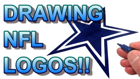 DRAWING NFL LOGOS! Drawing Logos of the Top 10 Most Popular NFL Teams ...