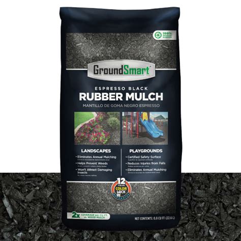 Black Rubber Mulch | Bulk Discounts • Free Shipping | Natrual Looking Ground Cover for ...