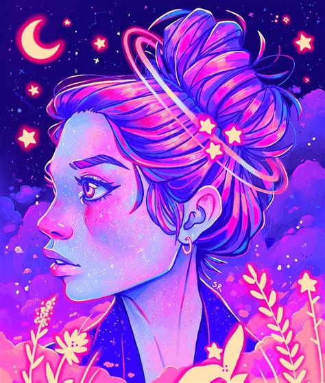 Cosmic Girl, me, digital, 2020 : r/Art