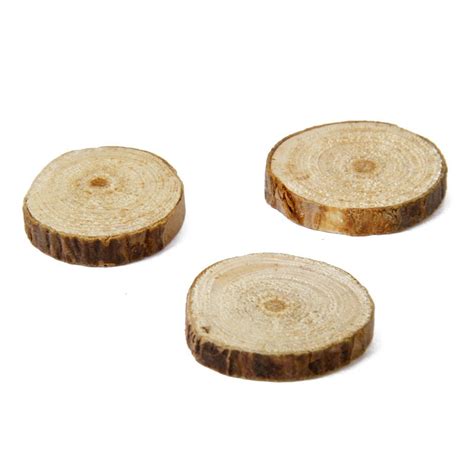 100pcs 1-3CM Approx 3CM Wood Log Slices Discs for DIY Crafts Wedding Centerpieces - Wedding Look