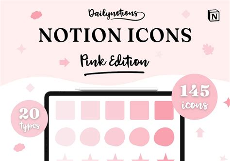 Notion Icons Pink Notion Icons Aesthetic Notion Icons - Etsy