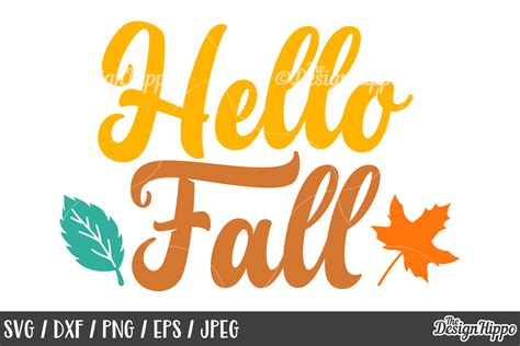 Fall, SVG, Hello Fall, Autumn, October, Leaves, Fall Y'all (140247) | Cut Files | Design Bundles