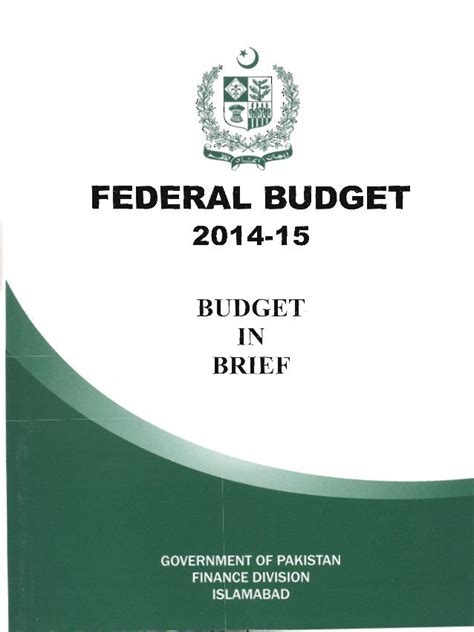 Pakistan Budget in brief_2014_15