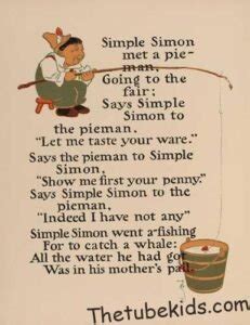 Simple Simon Nursery Rhyme And Lyrics ABC song for kids