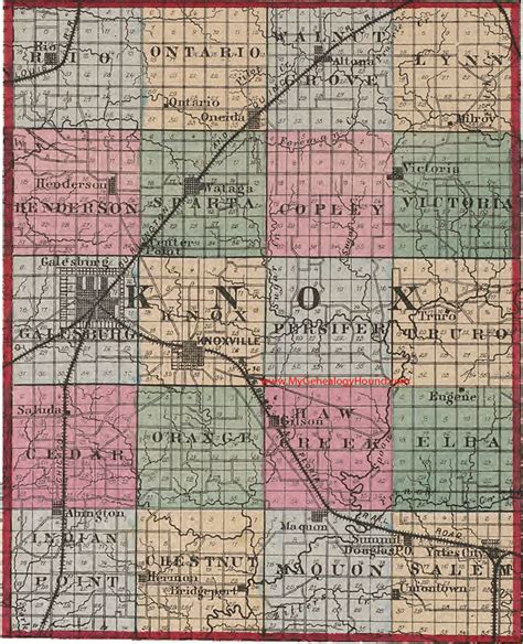 Knox County, Illinois 1870 Map