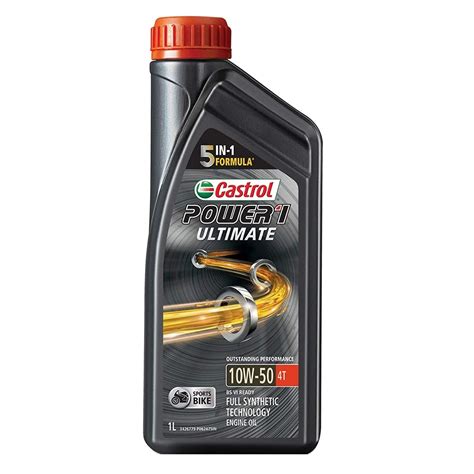 Castrol Power1 Ultimate 4T 10W50 Fully Synthetic Engine Oil for Bikes ...