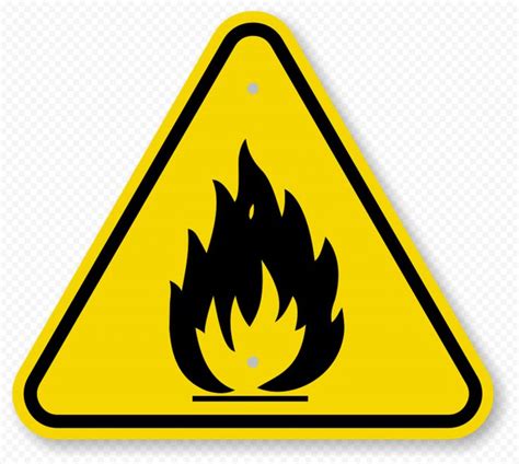 Fire Hazard Caution Sign PNG