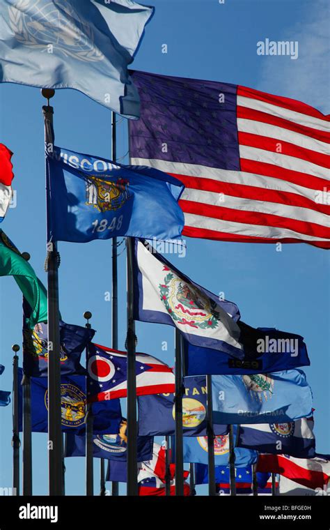 Brooklyn, Iowa "Community of Flags" display museum Stock Photo - Alamy