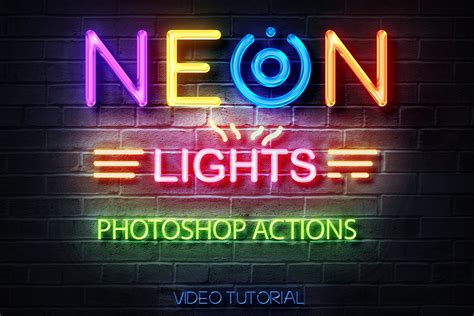 ArtStation - Neon Photoshop Actions, Neon Maker Lights Generator, Neon ...