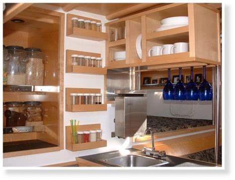 Galley storage | Boat interior design, Boat galley, Sailboat interior