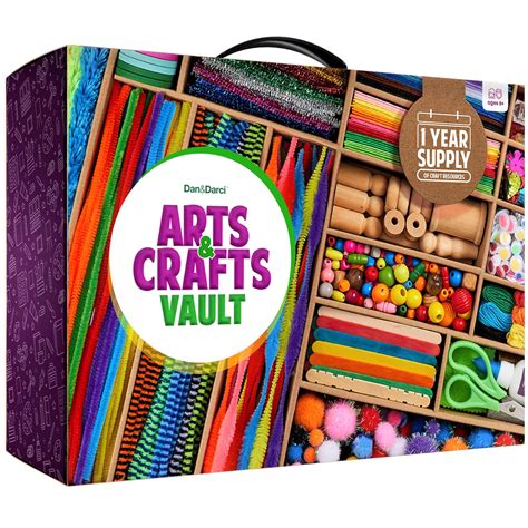 Buy Dan&Darci Arts and Crafts Vault - 1000+ Piece Craft Supplies Kit Library in a Box for Kids ...