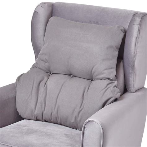 Lumbar Back Support Cushion 100% Cotton & Faux Suede for Armchair or ...