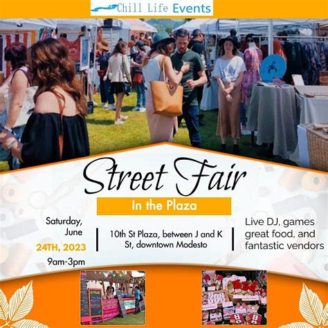 Street Fair in the Plaza, 10th Street Plaza, Modesto, 24 June