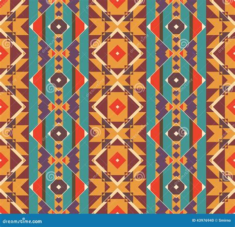 Seamless Colorful Navajo Pattern Stock Vector - Illustration of ...