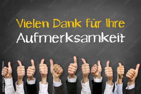 Vielen Dank für Ihre Aufmerksamkeit Stock Photo | Adobe Stock