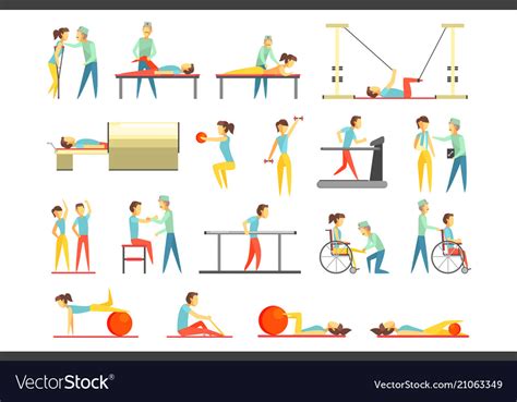 Physical therapy infographic Royalty Free Vector Image