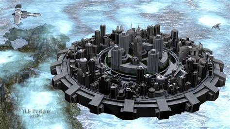 Floating city, Concept art, Floating